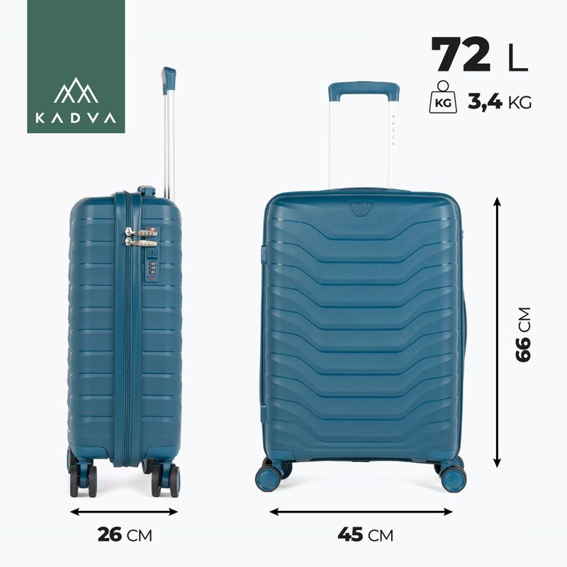 KADVA Sancho 72 l cestovní kufr modrý 3
