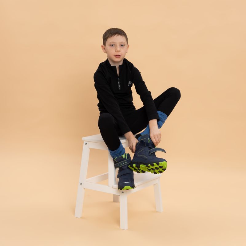 Dětské sněhule KADVA Snowey Mid WaterProof modro/zelené 11
