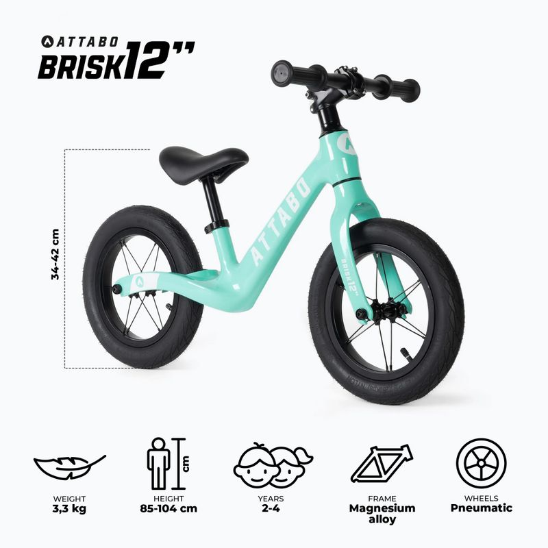 Odrážedlo ATTABO Brisk magne/turquoise 2