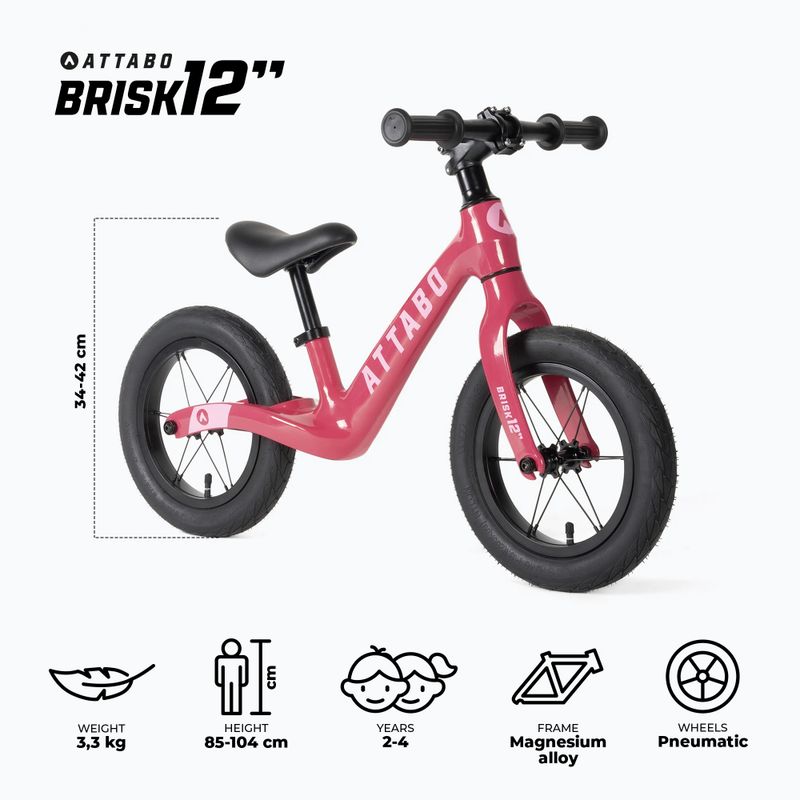Odrážedlo ATTABO Brisk magne/pink 2