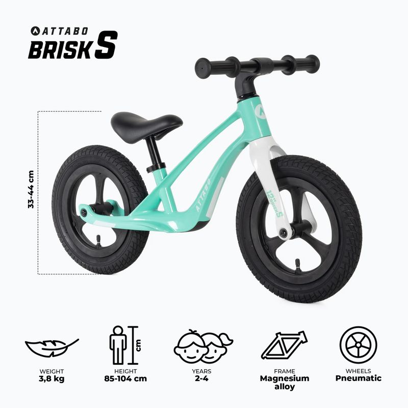 Odrážedlo ATTABO Brisk S magne/turquoise 2
