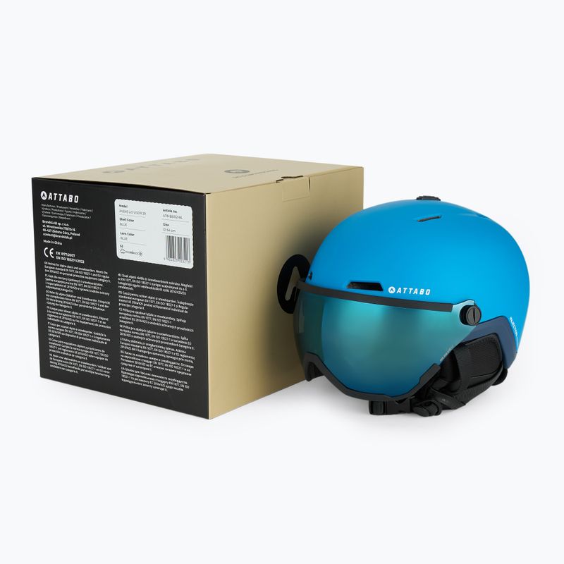 Dětská lyžařská helma ATTABO Avens 2.0 Jr Visor blue 14