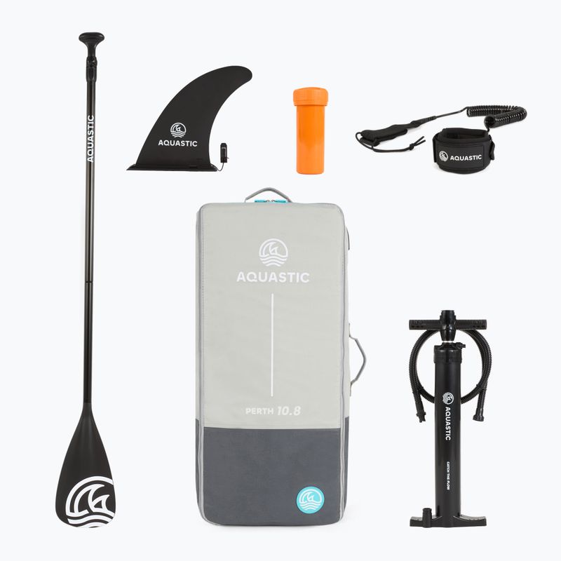 Sada paddleboard SUP nafukovací AQUASTIC Perth 10'8" allround green 17