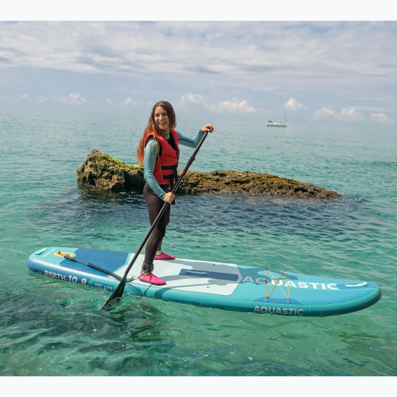 Sada paddleboard SUP nafukovací AQUASTIC Perth 10'8" allround green 21