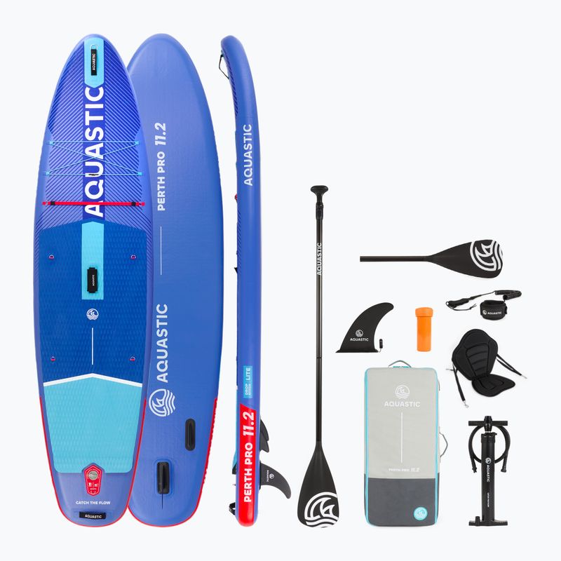 Sada paddleboard SUP nafukovací AQUASTIC Perth Pro 11'2" all-round blue