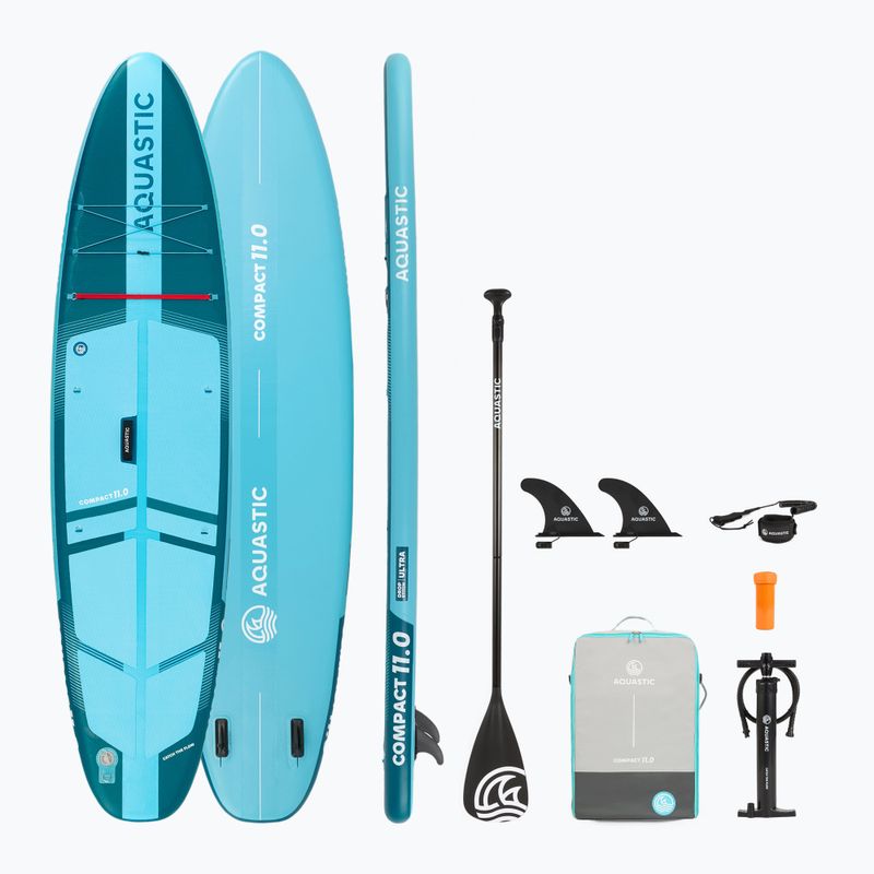 Sada paddleboard SUP nafukovací Compact 11'0" modrý