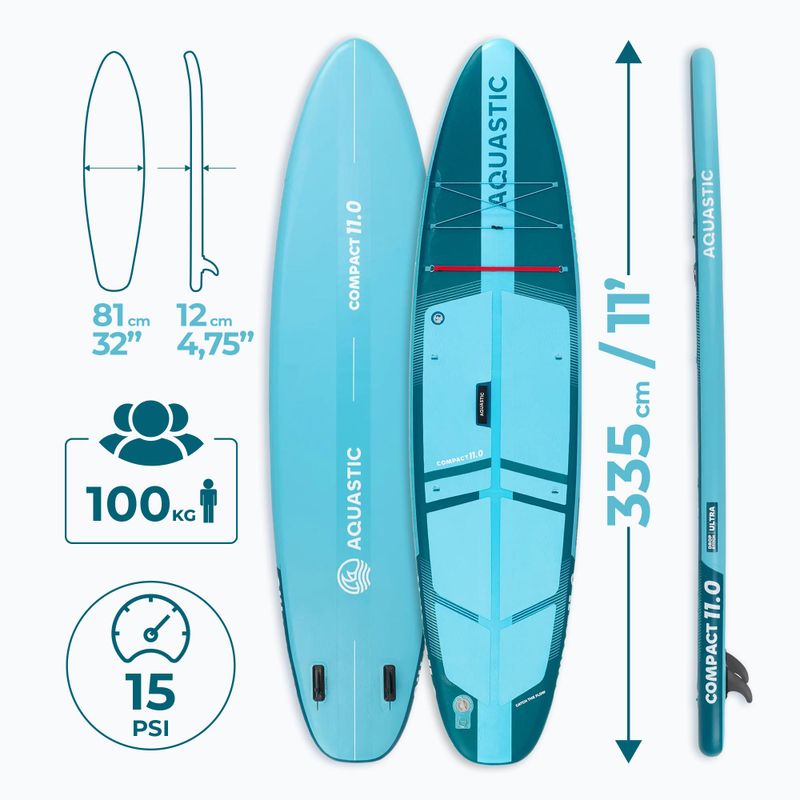 SUP AQUASTIC Compact 11'0" blue 18