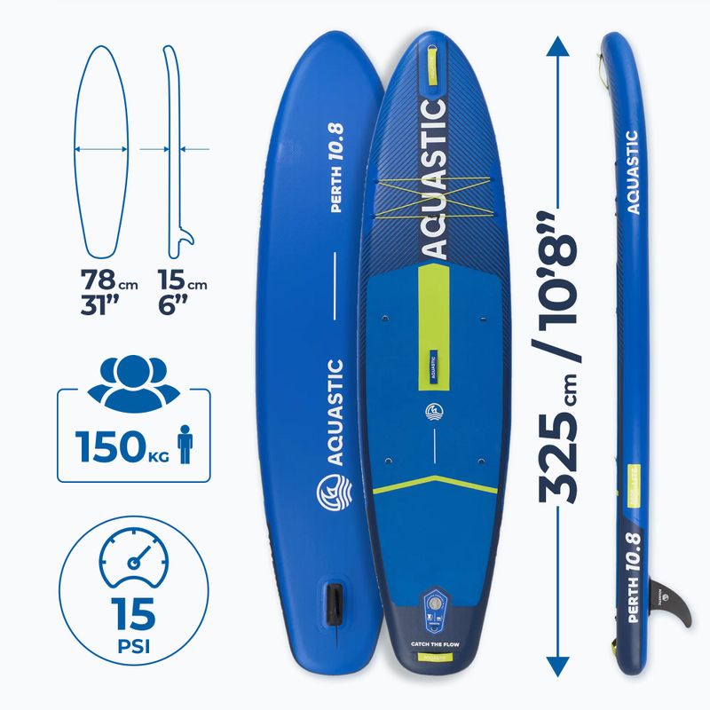 SUP prkno  AQUASTIC Perth 10'8" allround navy blue 17