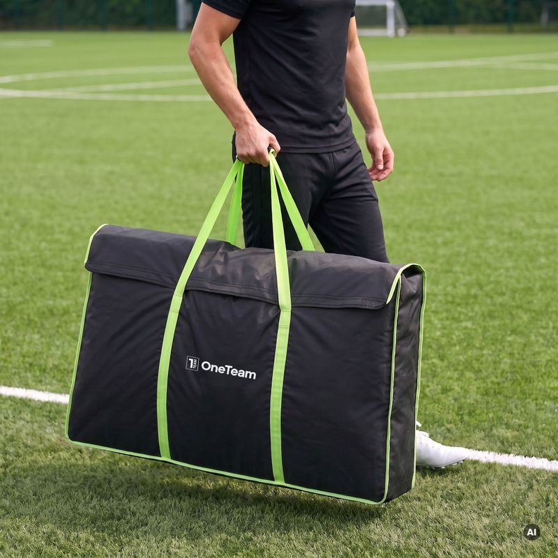 Taška na přenášení branky OneTeam Swiftgoal 150 x 90 cm černá/zelená 3