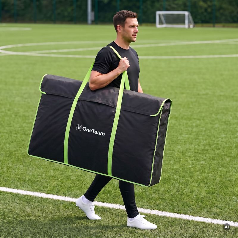 Taška na přenášení branky OneTeam Swiftgoal 150 x 90 cm černá/zelená 4