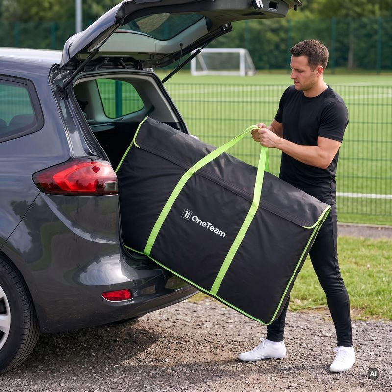 Taška na přenášení branky OneTeam Swiftgoal 150 x 90 cm černá/zelená 5