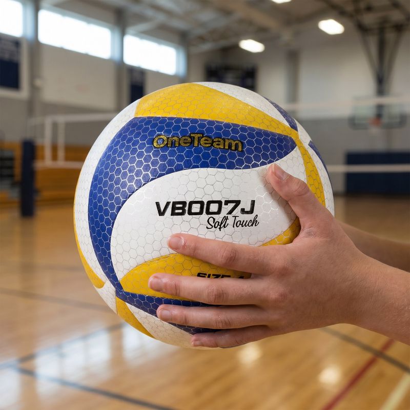 Dětský volejbalový míč OneTeam VB007J yellow/blue/white size 4 4
