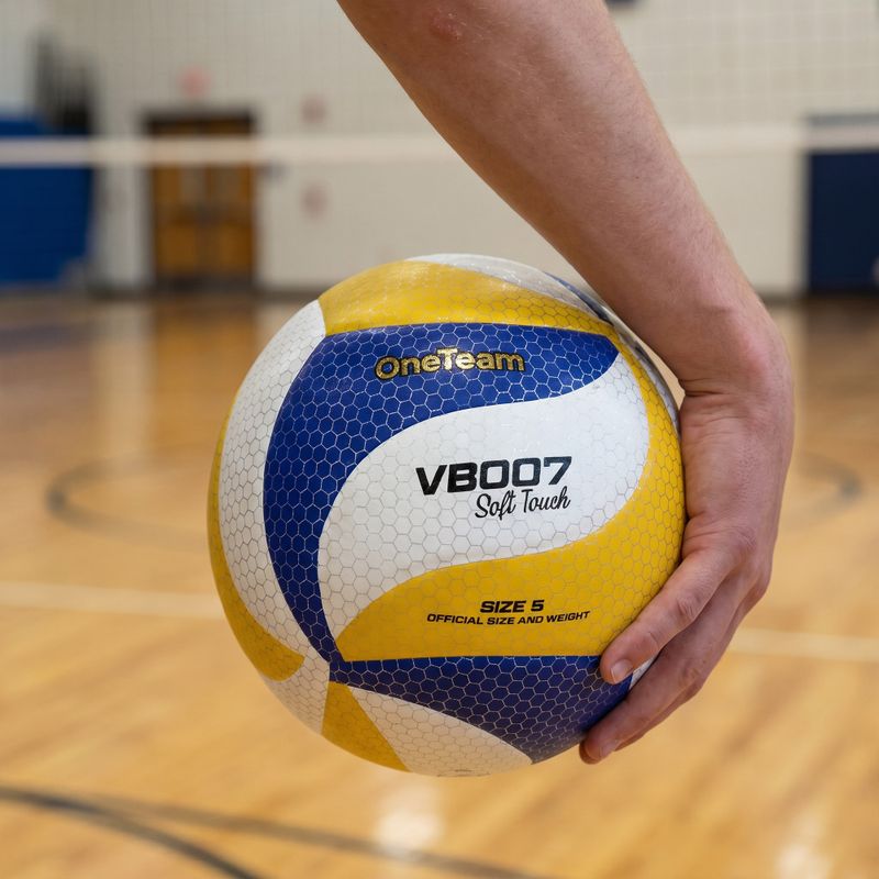 Volejbalový míč OneTeam VB007 yellow/blue/white size 5 4