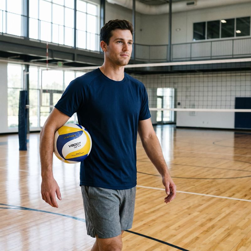 Volejbalový míč OneTeam VB007 yellow/blue/white size 5 5
