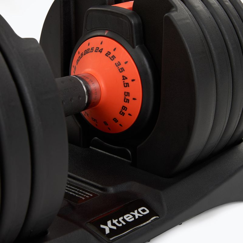 Nastavitelná činka XTREXO 24kg EVO black 5