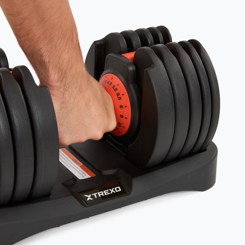 Nastavitelná činka XTREXO 24kg EVO black 9