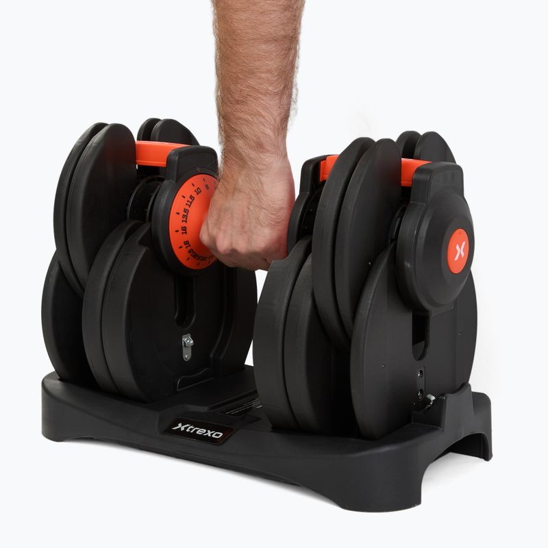 Nastavitelná činka XTREXO 24kg EVO black 11