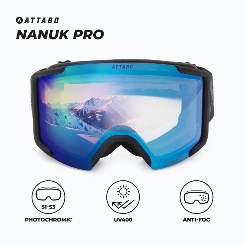 Lyžařské brýle ATTABO Nanuk Pro photochromic black 2