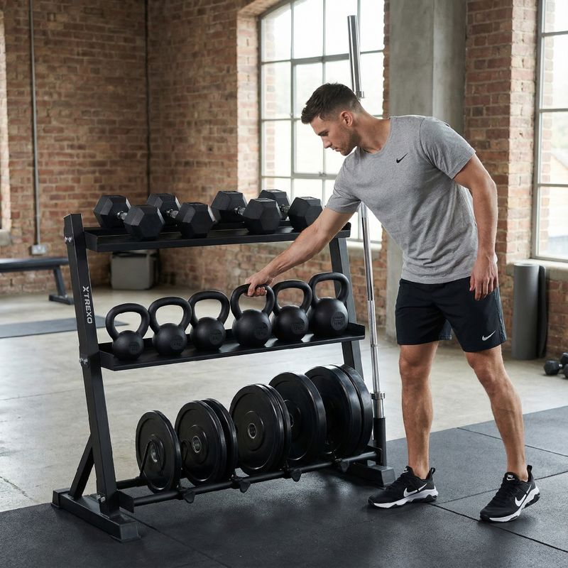 Stojan XTREXO Complex Gym Storage black 4