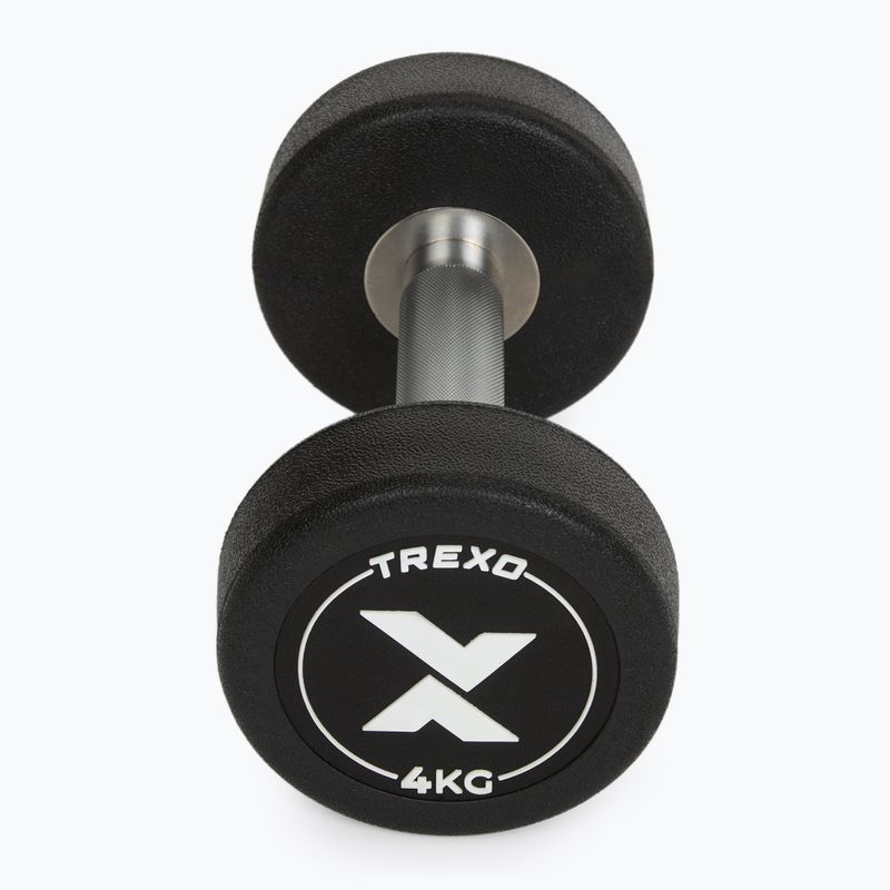 Gumová litinová činka XTREXO Pro 4 kg black 6