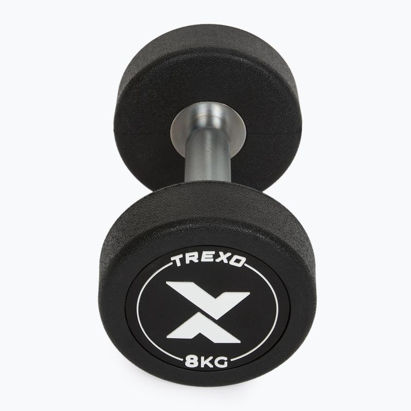 Gumová litinová činka XTREXO Pro 8 kg black 7