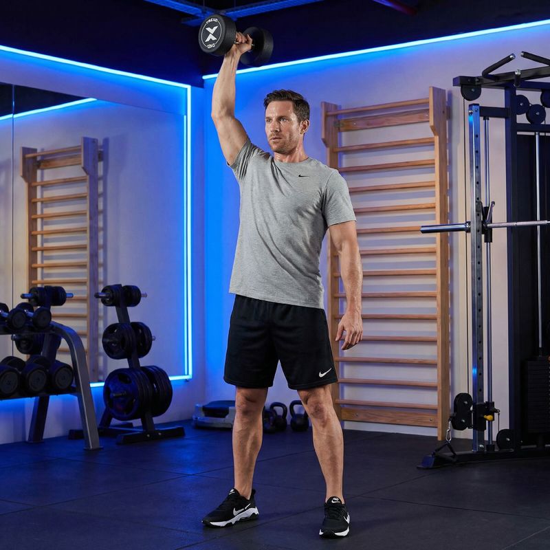 Gumová litinová činka XTREXO Pro 12 kg black 6