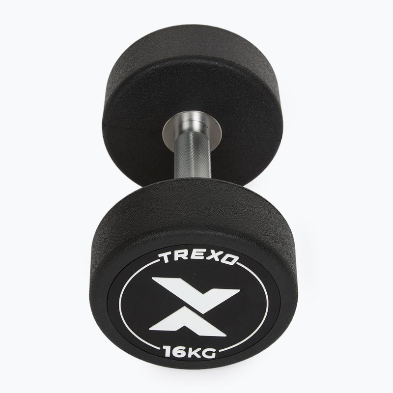 Gumová litinová činka XTREXO Pro 16 kg black 7