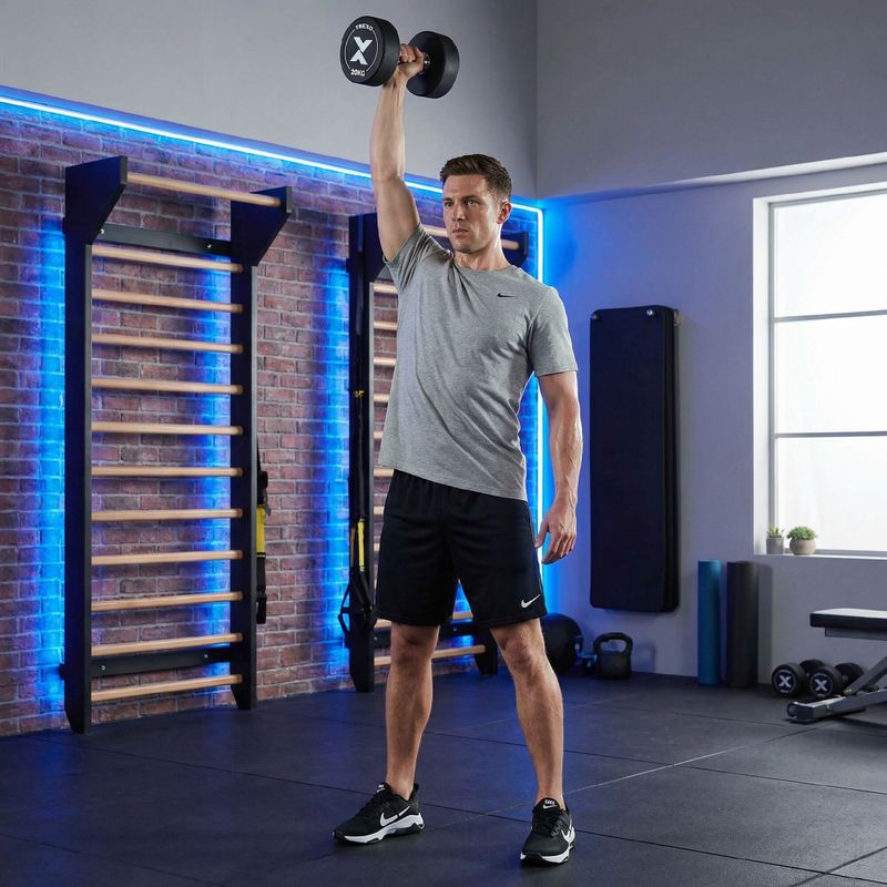 Pogumovaná litinová činka XTREXO Pro 20 kg black 6