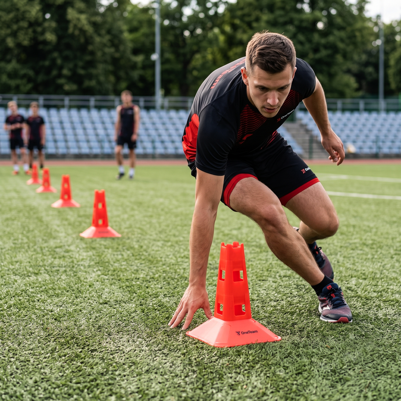 Sada kuželů OneTeam TRFTB03 MD6 6 kusů červené 2