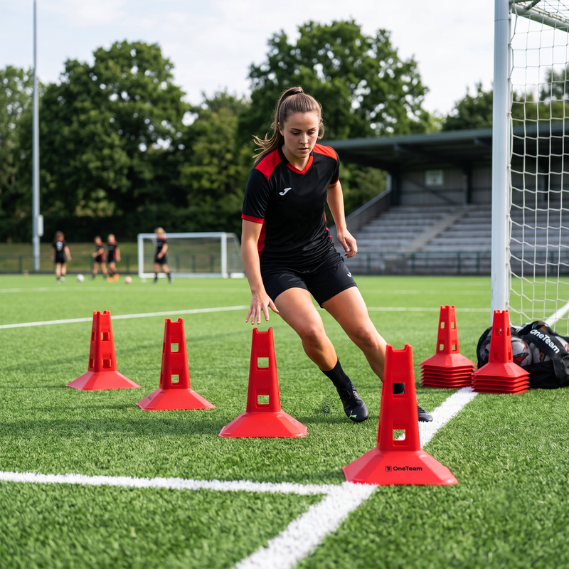 Sada kuželů OneTeam TRFTB03 MD6 6 kusů červené 4