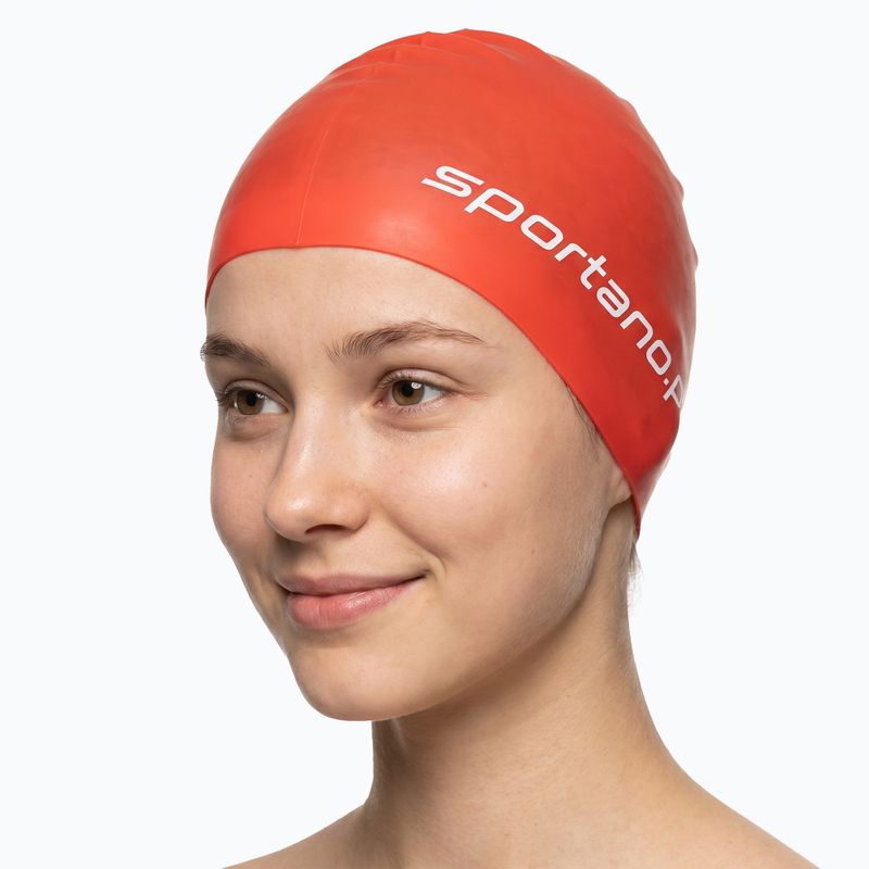 Plavecká čepice SPORTANO silicone orange 2