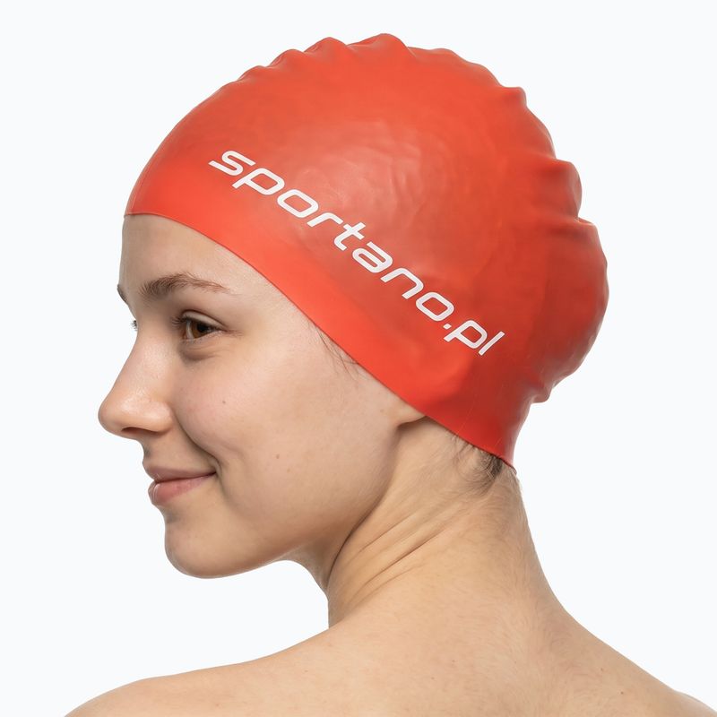 Plavecká čepice SPORTANO silicone orange 3