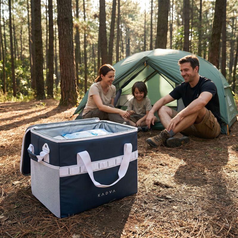 Přenosná chladicí taška KADVA foldable into Picnicer 30 l navy blue 14
