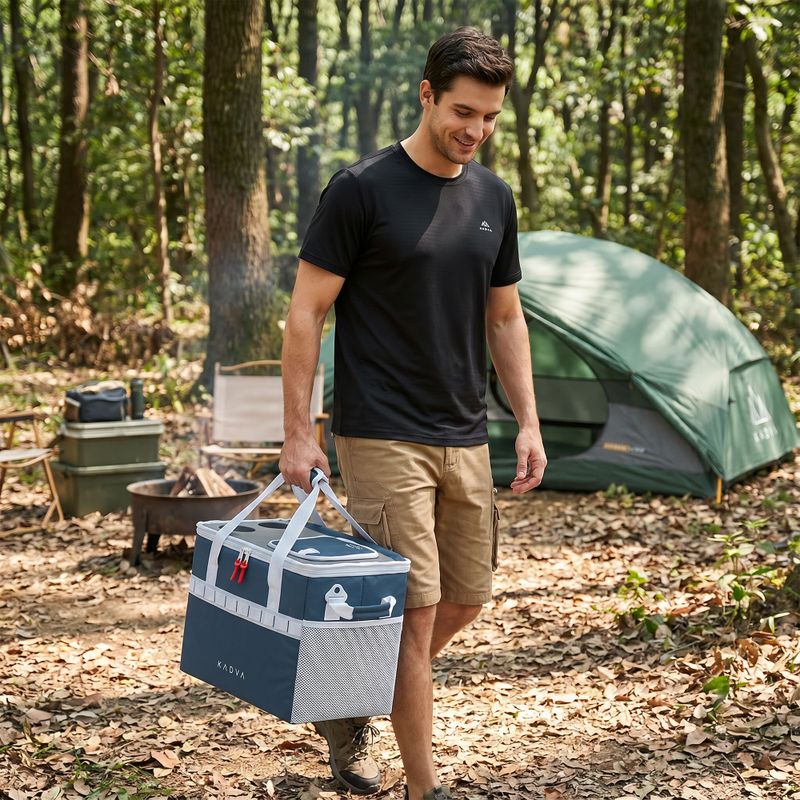 Přenosná chladicí taška KADVA foldable into Picnicer 30 l navy blue 15