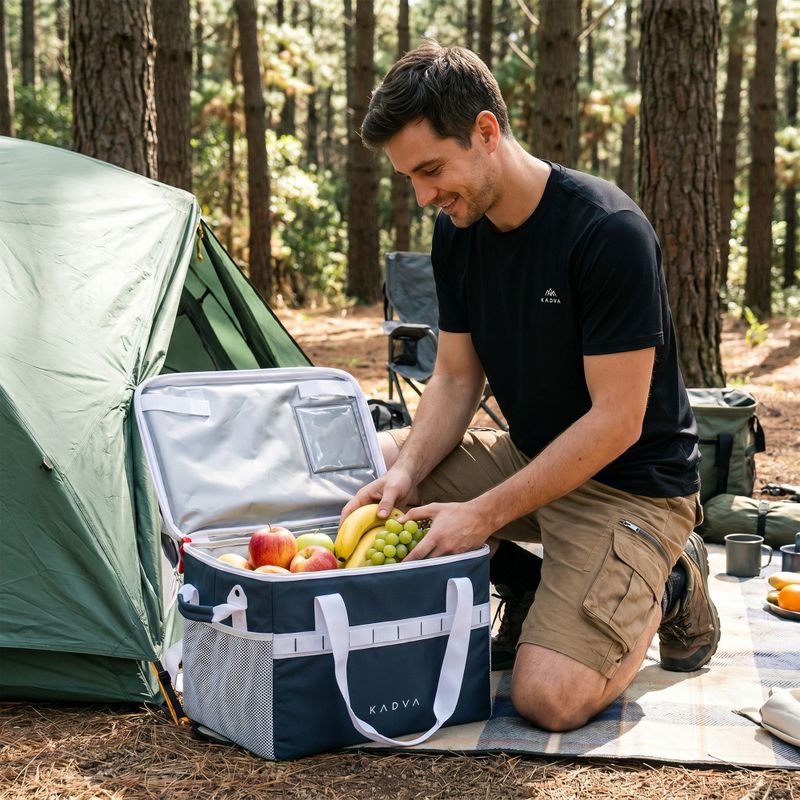 Přenosná chladicí taška KADVA foldable into Picnicer 30 l navy blue 13