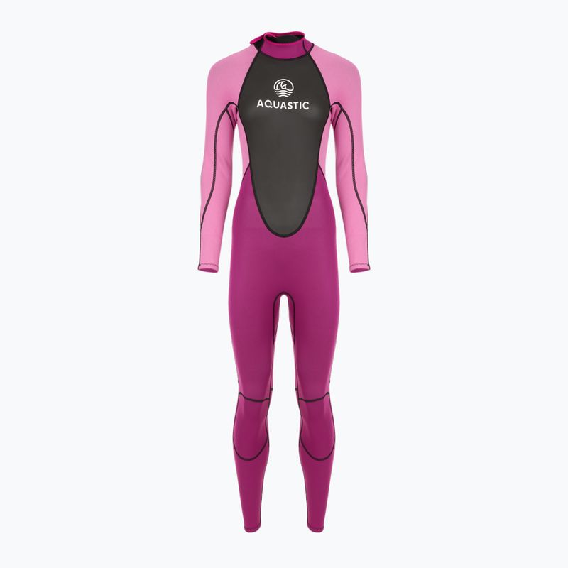Dámský neopren na surfování AQUASTIC z neoprenu 3/2 mm WAVEY pink 12