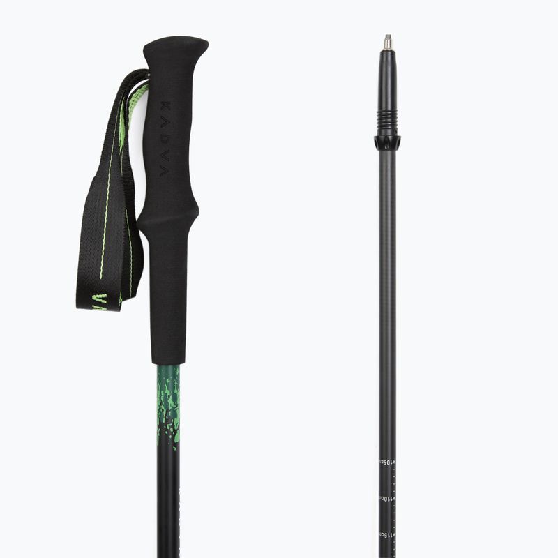 Trekové hole KADVA Torre adjustable carbon green 3