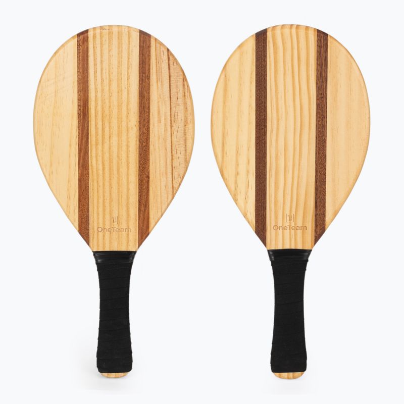 Sada na plážový tenis OneTeam Beach Play hnědá 2
