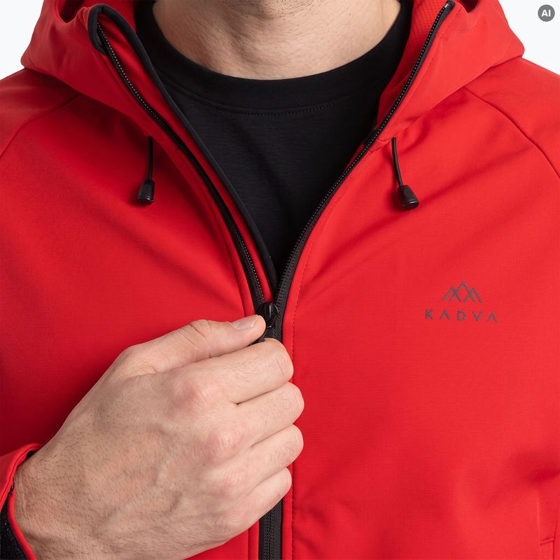 Pánská trekkingová mikina KADVA Arix WP 5K/3K softshell hybrid červená 3