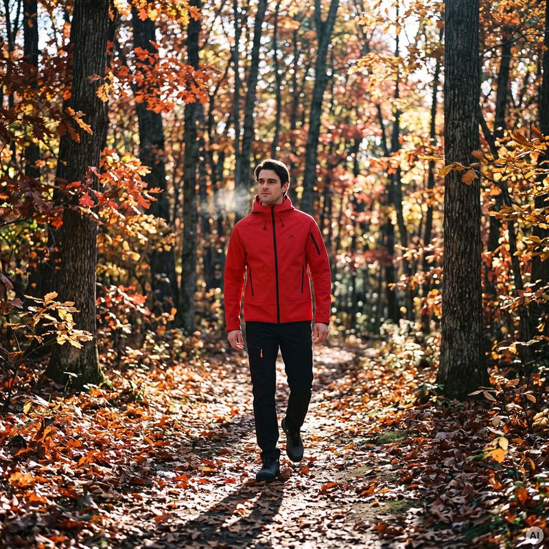 Pánská trekkingová mikina KADVA Arix WP 5K/3K softshell hybrid červená 5