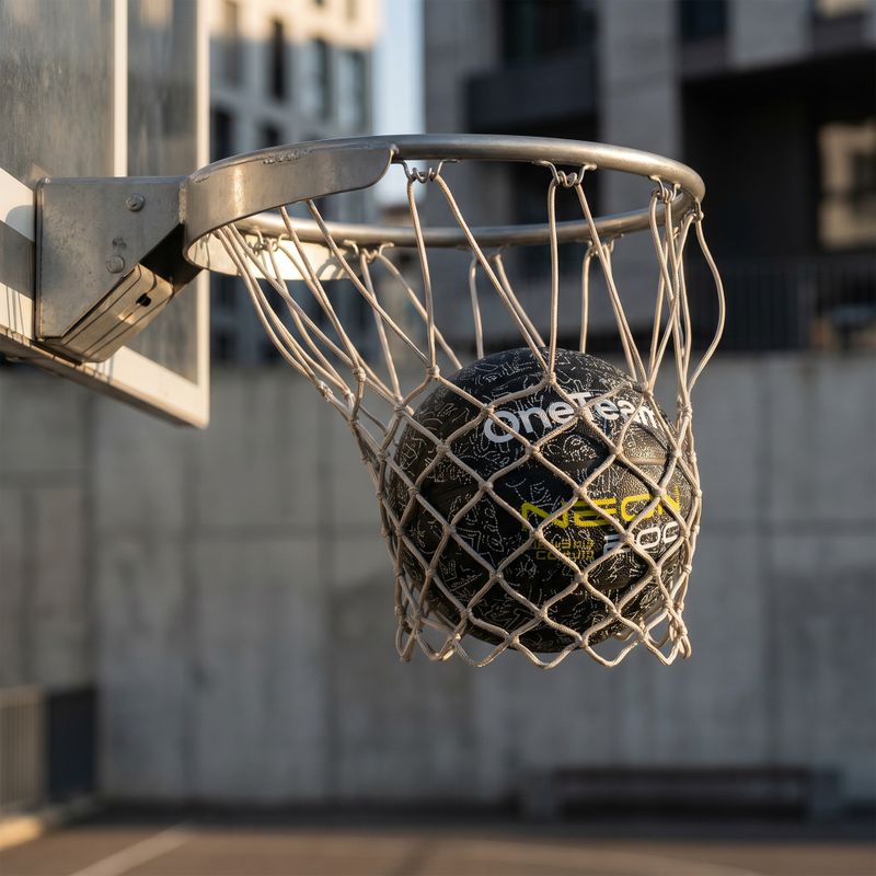 Basketbalový míč OneTeam Black neon size 7 5