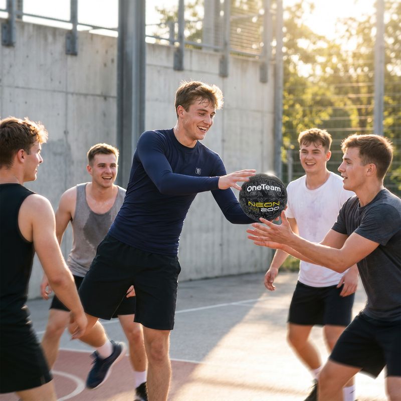 Basketbalový míč OneTeam Black neon size 7 6