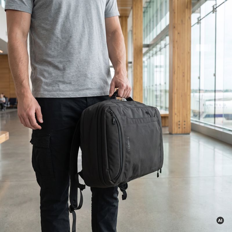 Turistický batoh KADVA traWELL 28 l černý 11