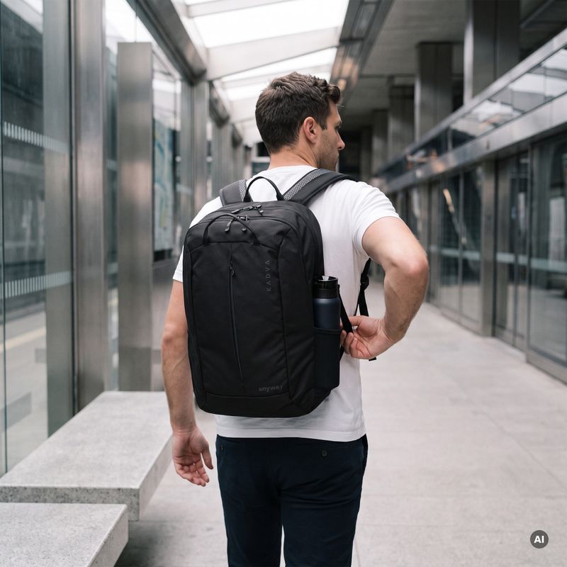 Turistický batoh KADVA anyWAY 25 l černý 7