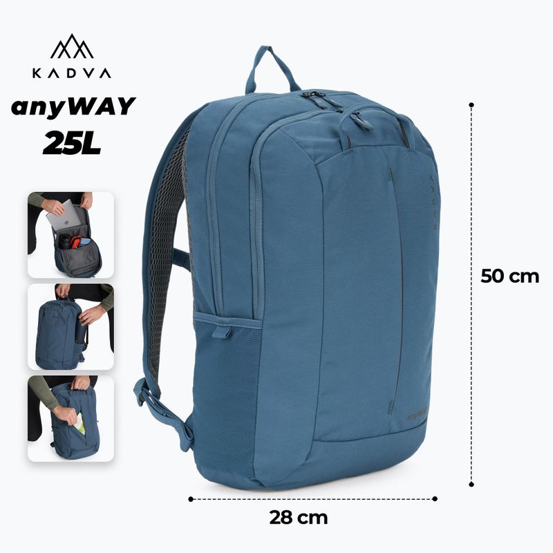 Turistický batoh KADVA anyWAY 25 l modrý 2