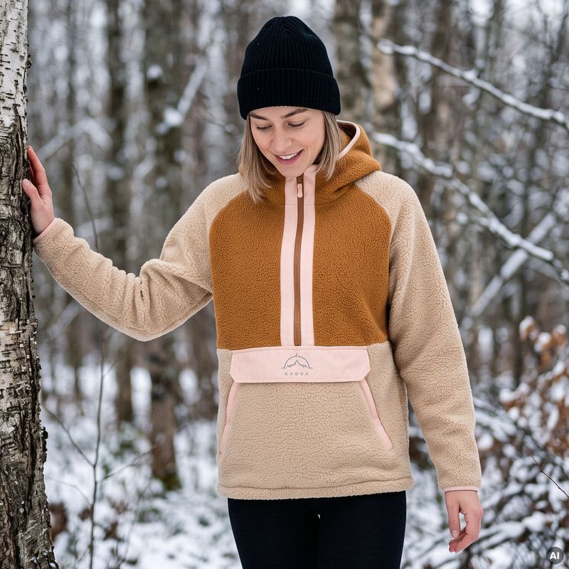 Dámská fleecová mikina KADVA RODIA WMNS béžová 10
