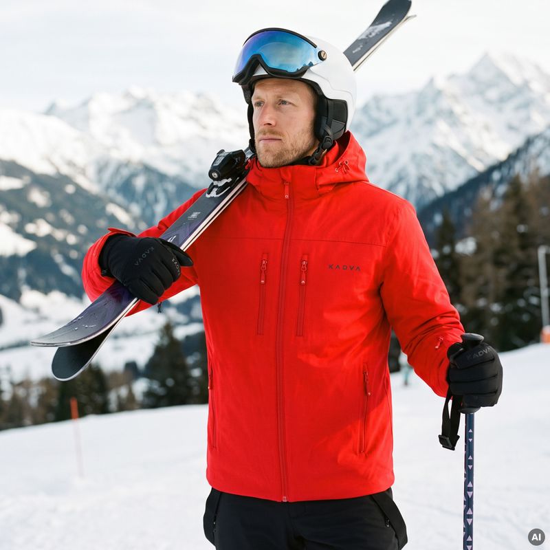 Pánská lyžařská bunda KADVA Edge X Jacket červená 11