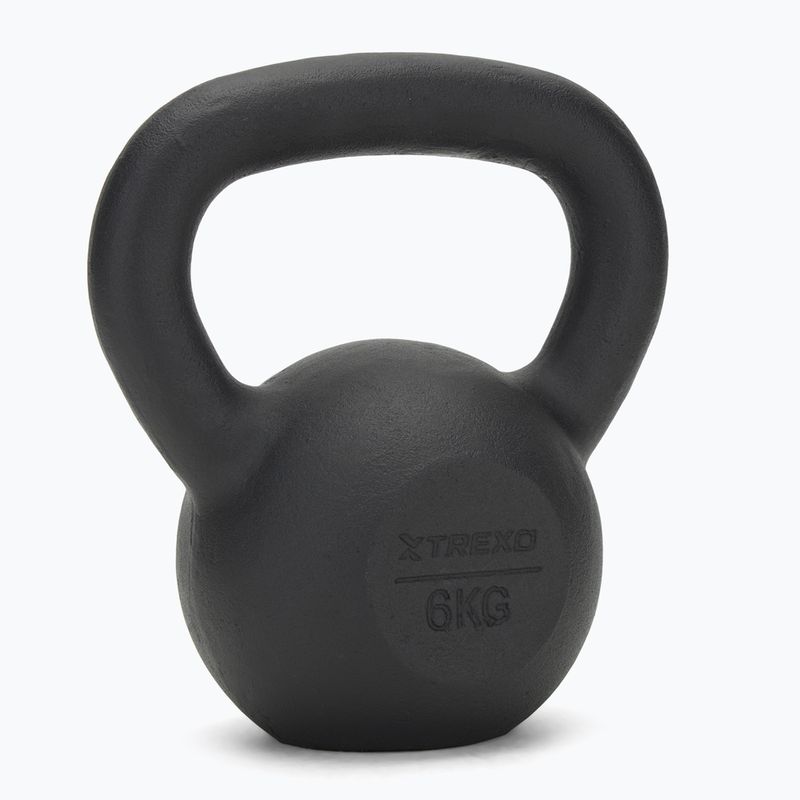 Kettlebell Litinový TREXO 6kg black