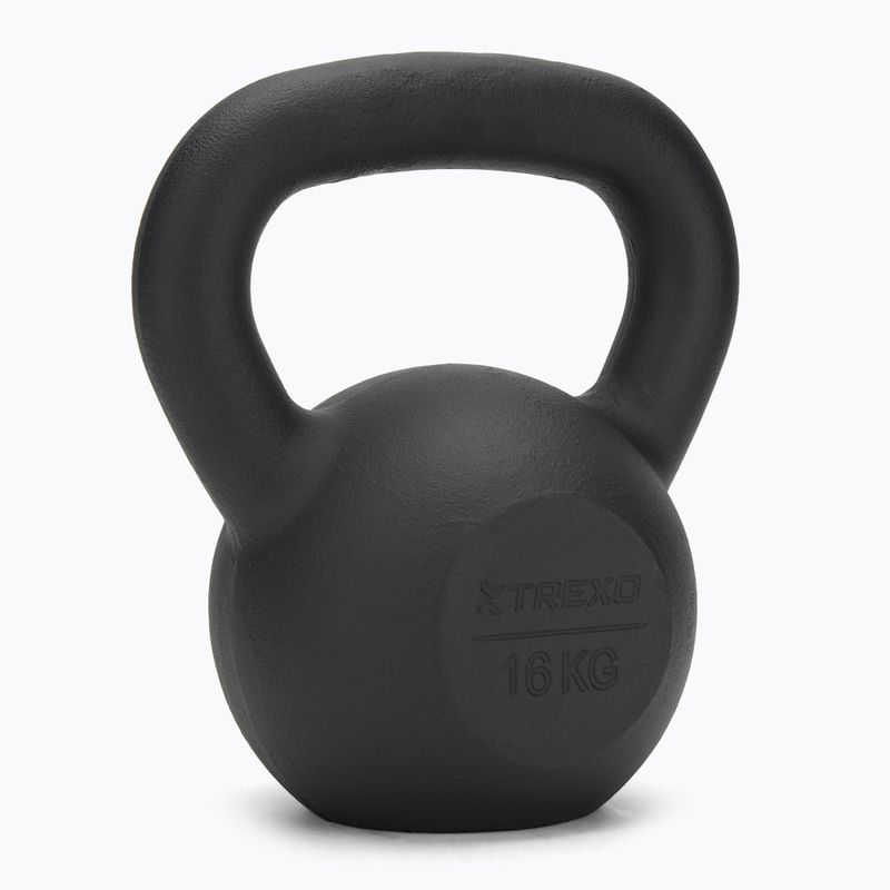 Kettlebell Litinový TREXO 16kg black