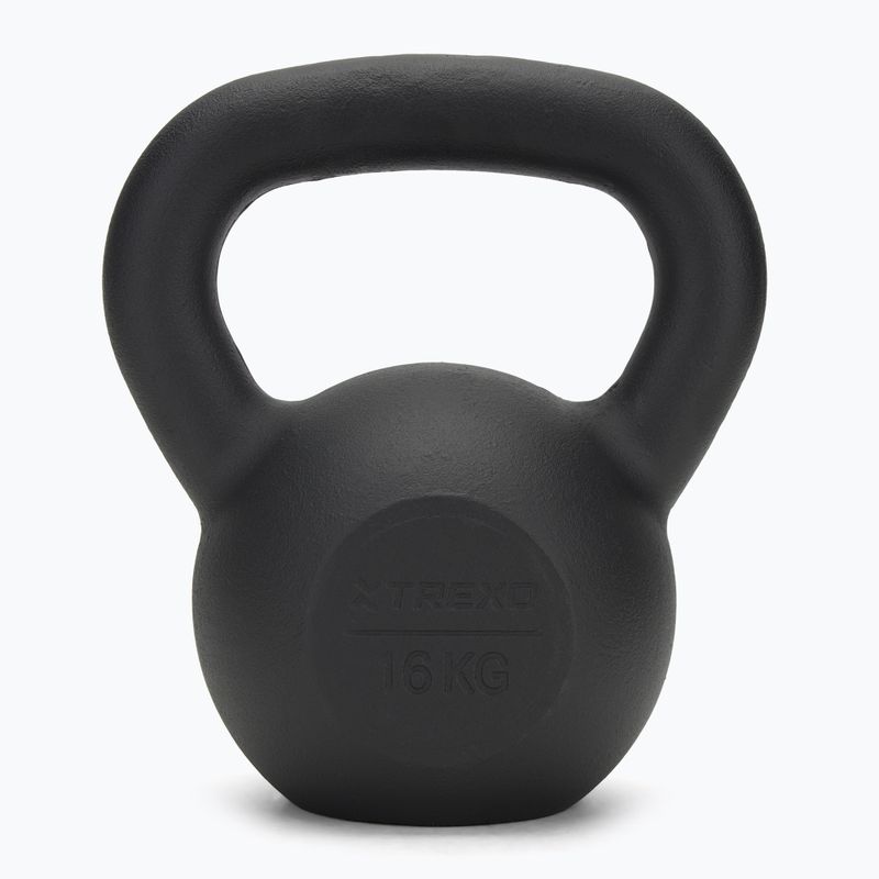 Kettlebell Litinový TREXO 16kg black 2
